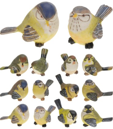 OISEAU COULEUR 13X07X09 ASSORT.les 12P