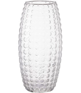 VERRE VASE DAMIER H30CM les 6P