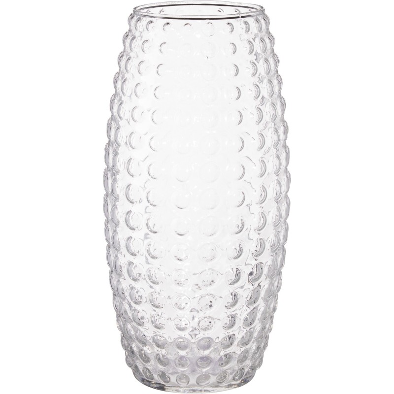 VERRE VASE DAMIER H30CM les 6P