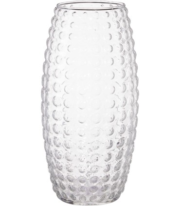VERRE VASE DAMIER H30CM les 6P