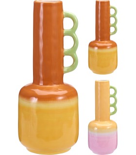 VASE DOLOMITE tricolore H31CM ASSORT. les2P