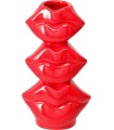 VASE 3 LEVRES ROUGE H20.5CM les 12P
