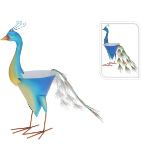 PAON POT METAL H44CM les 2P