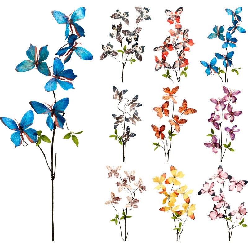 BRANCHE DE PAPILLON H75CM 6 sur tige
