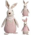 LAPIN TISSU VICHY H27CM les 2P