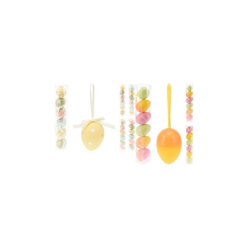 OEUF 6CM COULEUR TUBE DE 6P