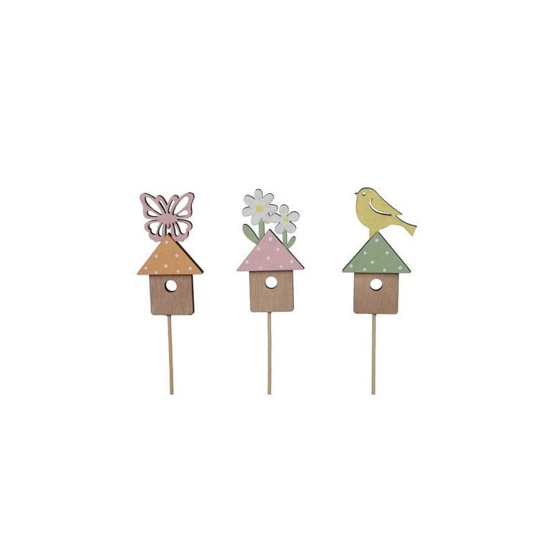 PIQUE BOIS MAISON H9.5CM /9P
