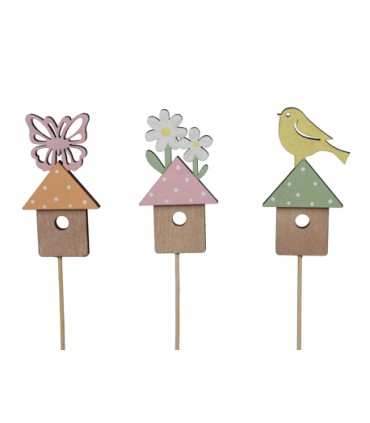 PIQUE BOIS MAISON H9.5CM /9P