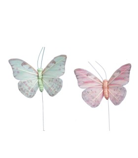 PAPILLON PLUME O8.5CM /12P
