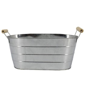 ZINC-JARDINIERE NATUREL 3 RAINURES 21x12x9.5CM /6P