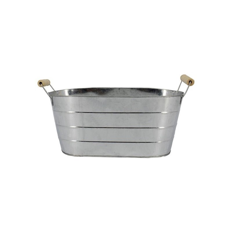 ZINC-JARDINIERE NATUREL 3 RAINURES 21x12x9.5CM /6P