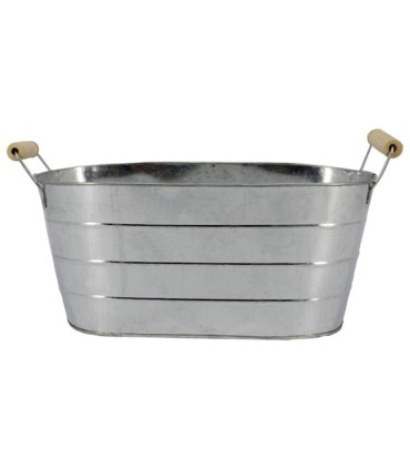 ZINC-JARDINIERE NATUREL 3 RAINURES 21x12x9.5CM /6P