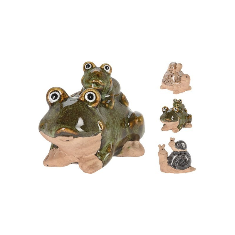 ANIMAUX DE JARDIN PORCELAINE + PETIT ASSORT/12P
