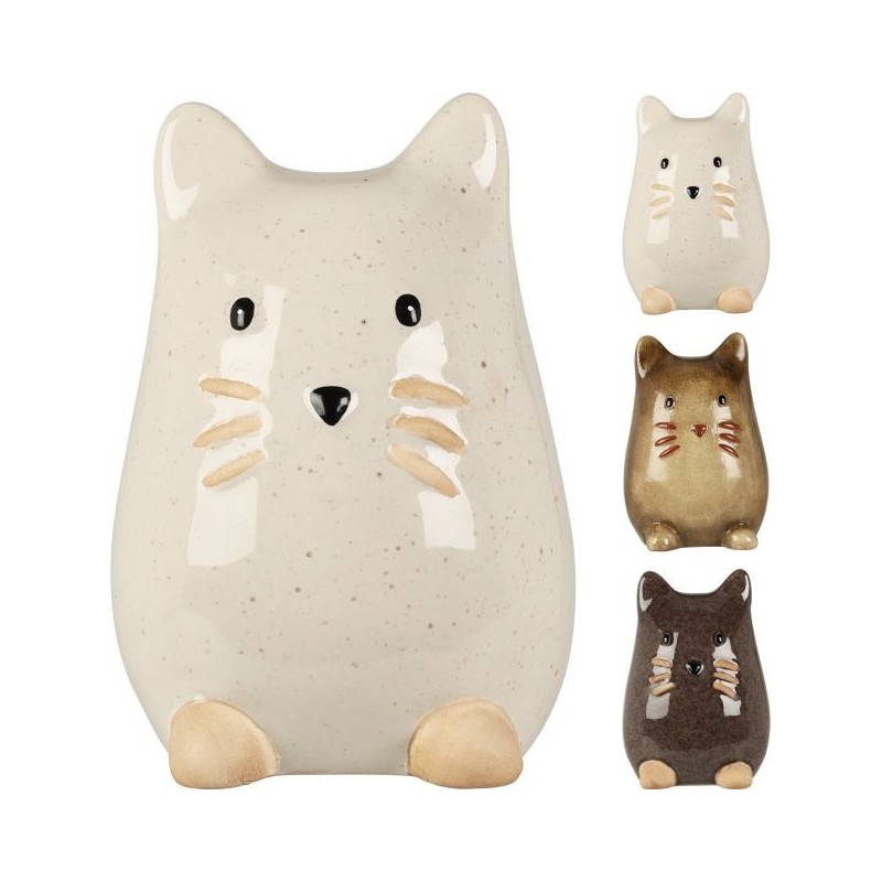 CHAT PORCELAINE VERNIS Ass/12P