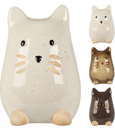CHAT PORCELAINE VERNIS Ass/12P