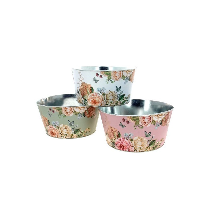 ZINC-COUPE 019.5 "fleurs et papillon" les 12P