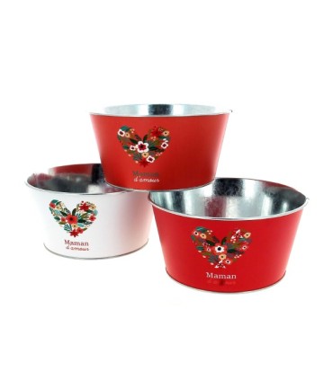 ZINC-COUPE "maman d'amour" 019.5 H10CM les 12P