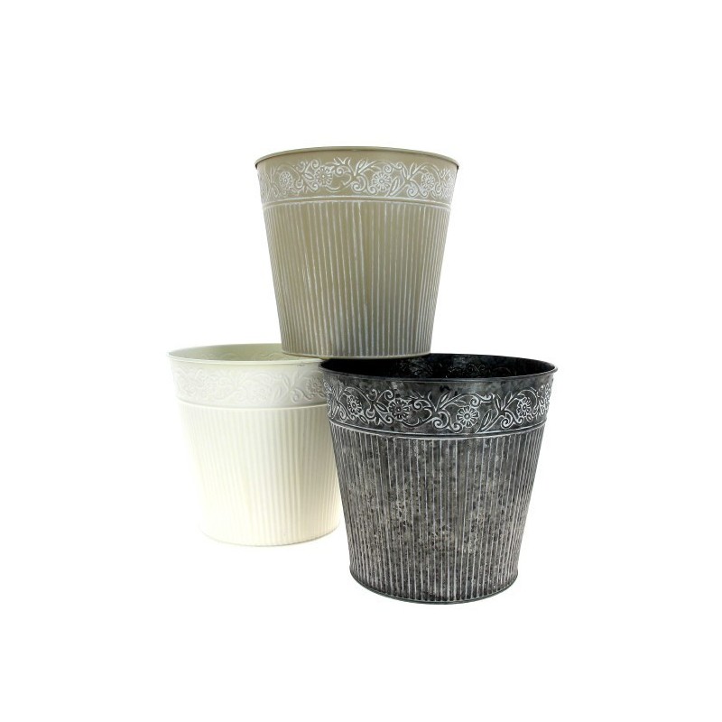 ZINC-POT VOLUTE A3 024 H22CM les 6P