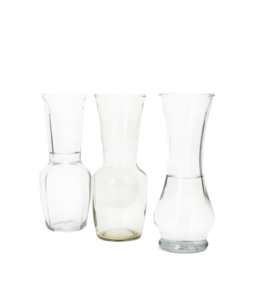 VERRE VASE EVASE A3 H22.5CM les 12P