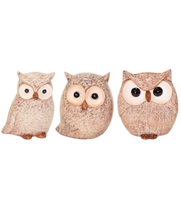 CHOUETTE 11X09 H12CM ASSORT.les 3P