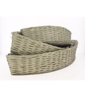 OSIER BARQUE GRIS SET 3P