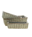 JARDINIERE OSIER GRIS BORD TRESSE SET 3P
