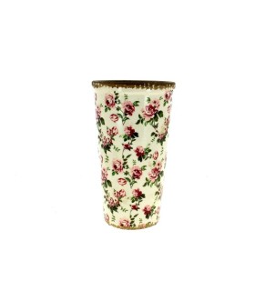 VASE ROSE ANCIENNE 014.5 H25.5CM les 2P