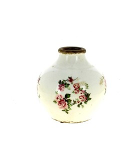 VASE BOULE ROSE ANCIENNE 016.5 H17CM les 2P