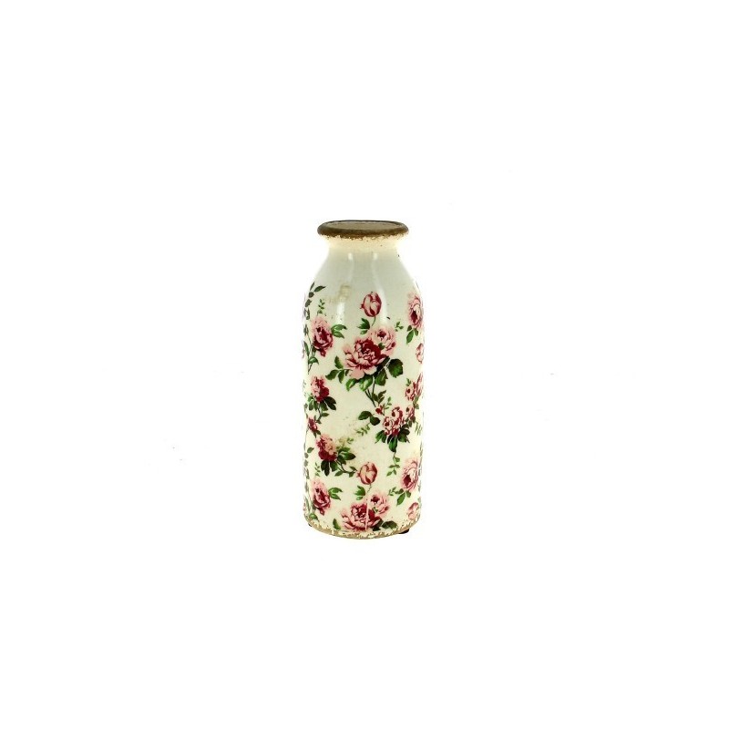 VASE ROSE ANCIENNE 08 H20CM LES 6P