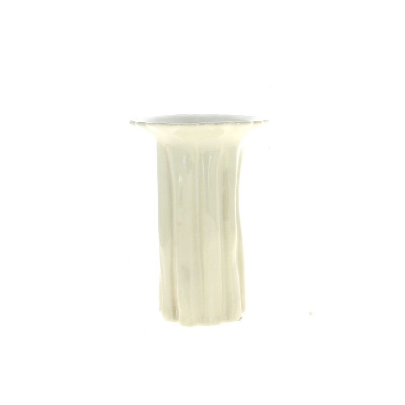 VASE VERNIS BLANC REBORD 014 H20CM à la pièce