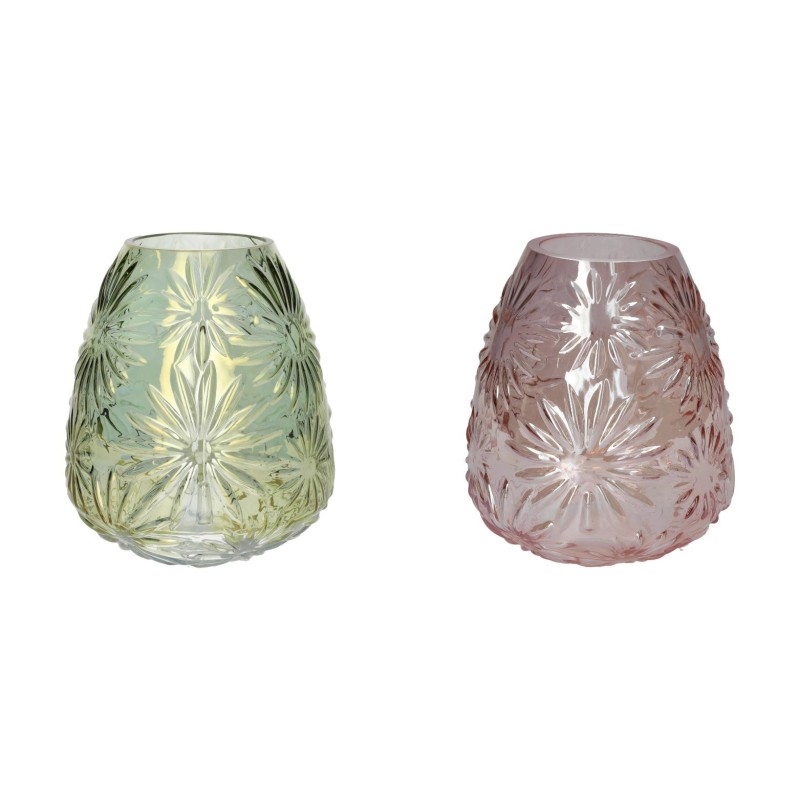 VERRE VASE OBU SARINA 09.7 H19.5CM les 2P