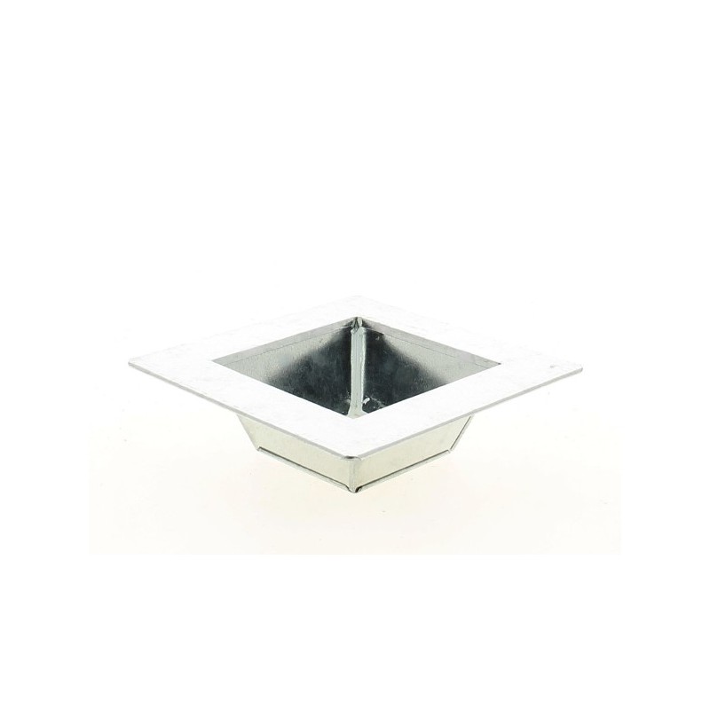 ZINC-COUPE+REBORD naturel 16X16 ext 25X25 à la pièce