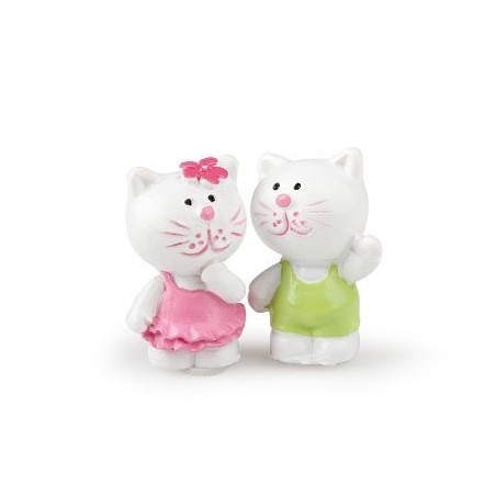 CHAT rose & vert 2CM BOITE