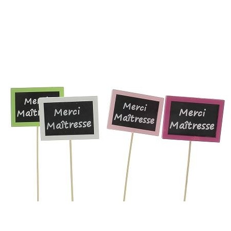 PIQUE ARDOISE "merci maîtresse" H30CM/12P