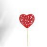 COEUR VOLUTE EVIDE 7.5CM PIQUE /12P