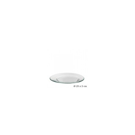 VERRE ASSIETTE 030  fond 2CM/6P