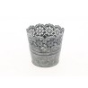 ZINC-C.POT BORD DENTELLE BLANCHI diam10 H09CM /1P