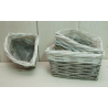 CORBEILLE OSIER BICOLORE TRIANGLE SET 3P