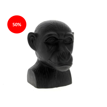 STATUE SINGE NOIR TETE H27.5CM /1P
