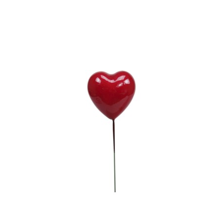 COEUR BOMBE 3CM ROUGE pique les 48P