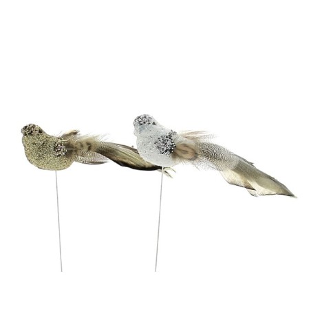 OISEAU PAILLETE Diam.15cm /12P