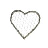 COEUR GRILLAGE contour OSIER GRIS 30CM à la pièce