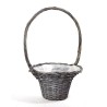 CORBEILLE OSIER GRIS CHAPEAU 032CM à la pièce