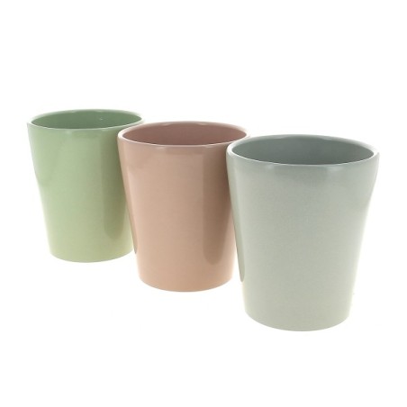 C.POT 3 couleurs 013.5 H15.5CM les 9P