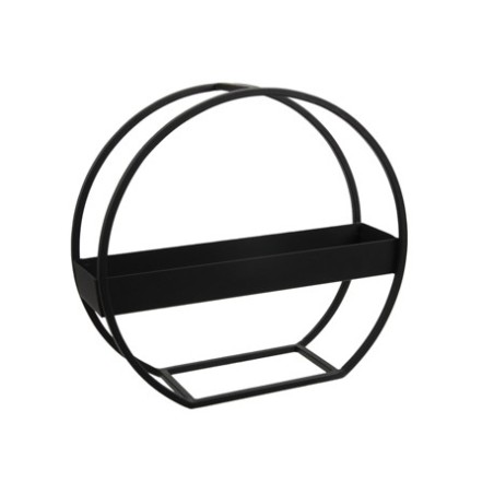ETAGERE METAL NOIRE RONDE 35X11X33CM la pièce