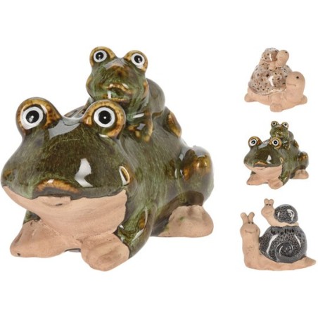 ANIMAUX DE JARDIN PORCELAINE + PETIT ASSORT/12P