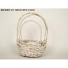CORBEILLE OSIER GRIS ovale SET 3P