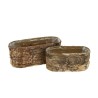 JARDINIERE ECORCE ARRONDI SET 2P