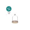 VERRE CLOCHE COEUR SUR BOIS 012 H16CM /1P