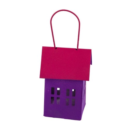 MAISON METAL ROSE/LILAS 7.5x7x10CM /1P